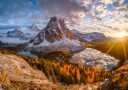 Golden Mountain Lake Sunrise Plakat / 100x150