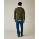 Lexington Clothing Cotton Cable Knitted Sweater   Khaki green   M