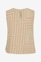 Vila - Bluse viFrelli Kleo S/L O-neck Short Top - Beige