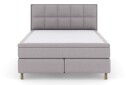 Select No 5 Komplett Sengepakke 210x210 Fast Watergel - Lysegrå/Kobberben