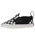 VANS IN Slip-On V Crib Sneakers Checker Black/True White 17