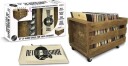 Vinylkasse I Tre Med Hjul For Inntil 100 Lp Teak Retro Musique