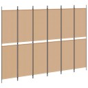 vidaXL 6-Panels Romdeler Beige 300 x 220 cm Stoff