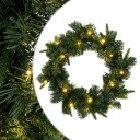 vidaXL Julekrans Grønn Ø 50 cm PVC og PE 25 LED-lys