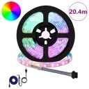 vidaXL LED Stripe 12 stk. Svart og gjennomsiktig Kobber og plast