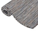 vidaXL Utendørs flatvevd teppe 80x150 cm brun og svart