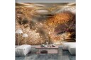 Fototapet Dandelions' World Gold 100x70 - Finnes i flere størrelser