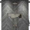 Semplice Termostatsett SRL10 XL Rain DeLux ø24cm Med EasyClean PVD Børstet Stål