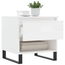  Salongbord høyglans hvit 50x46x50 cm konstruert tre 8721012112391