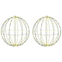  Kule med 384 LED 2 pcs Varmhvit 60 cm Metall