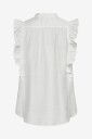 co’couture - Bluse Heracc Frill SS V-top - Hvit