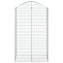 vidaXL Gabionkurv buet 100x50x160/180 cm galvanisert jern