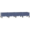 vidaXL Hagekrukke med hjul Blågrå 160 x 40 x 33 cm PP