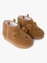 Liewood Alban Bear Pile Boot Slipper   Brown   29