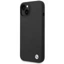 BMW Mobildeksel Silikonetui med Metallogo for iPhone 14 6.1" Svart