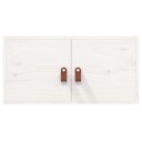  Veggskap 2 stk hvit 60x30x30 cm heltre furu