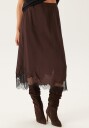 Object Objdalme Mw Long Lace Skirt E Aw Fair 25 Brown 40