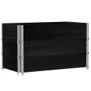  Pallekarmer 3 stk svart 100x50 cm heltre furu