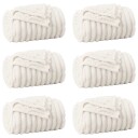 vidaXL Kastepledd 6 pcs Krem 150 x 130 cm Fleece