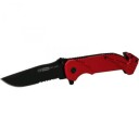 Ks Tools Klappkniv 21 cm med Lås - Drop Point, Rød/Sort, Håndverktøy