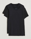 Bread & Boxers 2-Pack Crew Neck Tee Black