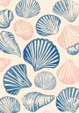 Seashell Pattern Plakat Plakat / 100x150cm