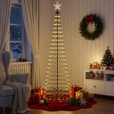vidaXL LED-juletre 250 cm 470 LED-lys Varmhvit Stål Hvit