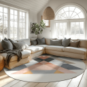 Rundt teppe   Jeral beige/multi Størrelse: Ø 200 cm