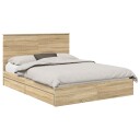  Seng med Oppbevaring Sonoma eik 150 x 200 cm Konstruert tre