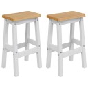 VidaXL Høy Barstol EKAI 2 pcs Hvit 40 x 29 x 63 cm Heltre furu