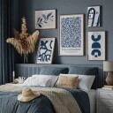 Elegant Wall Art Display in a Bedroom Plakat Plakat / 70x100cm