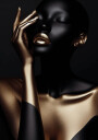 Golden Elegance Portrait Plakat Plakat / 100x150cm