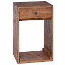  Nattbord med skuff Brun 63 x 30 x 79 cm Massiv Mahogni Tre