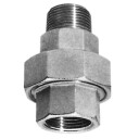 Rustfri union nippel/muffe 1"