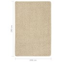 vidaXL Flossteppe kremhvit 200x290 cm sklisikkert