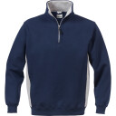 Acode Sweatshirt Med Kort Dragkedja 1705 Df Marinblå/grå Xl