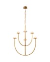 Pedra Large Two Tier Chandelier Antique Brass