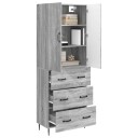 vidaXL Skapsett 2 pcs Grå Sonoma 66 x 34,5 x 90 cm Konstruert tre