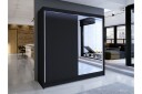 Canderbury Garderobe Med Speil 180x215 cm - Svart