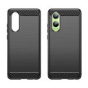 OnePlus Nord CE4 Lite/Oppo K12x Børstet TPU Deksel Karbonfiber Svart