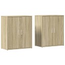  Skjenker 2 sonoma eik 60x31x70 cm konstruert tre 8721102594236