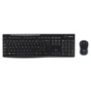 Logitech MK270 Wireless Combo - BE - Tastatur & Mussett - Belgisk - Svart