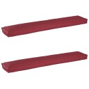 vidaXL Pallet Pute Sett 2 stk. Oxford Stoff Vinrød 200 x 40 x 8 cm