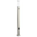vidaXL Pullertlampe med sensor og stikkontakt 110 cm rustfritt stål IP44