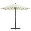 vidaXL Parasoll med aluminiumsstang 460x270 cm sand