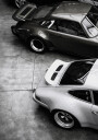 Classic Porsche in Black and White Plakat Plakat / 50x70cm