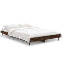 vidaXL Sengeramme røkt eik 120x190 cm konstruert tre