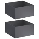 vidaXL Hageblomsterpotte 2 stk. Antrasitt 60 x 60 x 40 cm