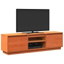  TV-benk voksbrun 140x35x40 cm heltre furu 847131