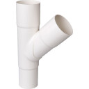 Plastmo grenrør Ø90x90mm 45° hvit white